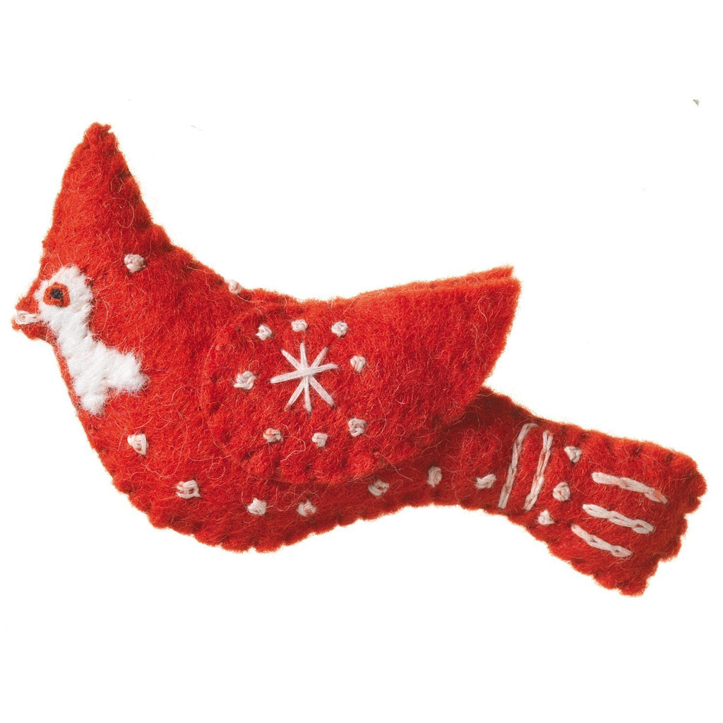 Red Cardinal Felt Ornament - Wild Woolies (H) - TheHomeToGo