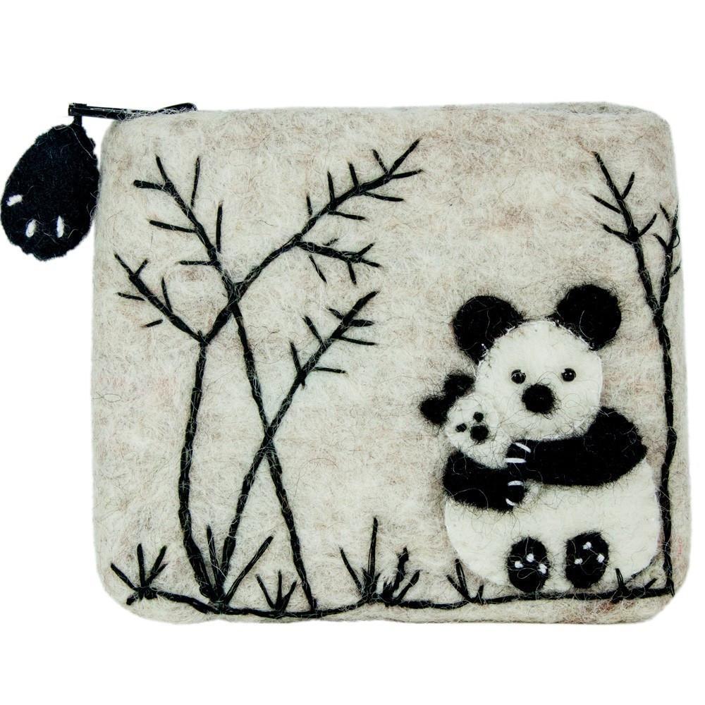 Felt Coin Purse - Panda Love - Wild Woolies (P) - TheHomeToGo