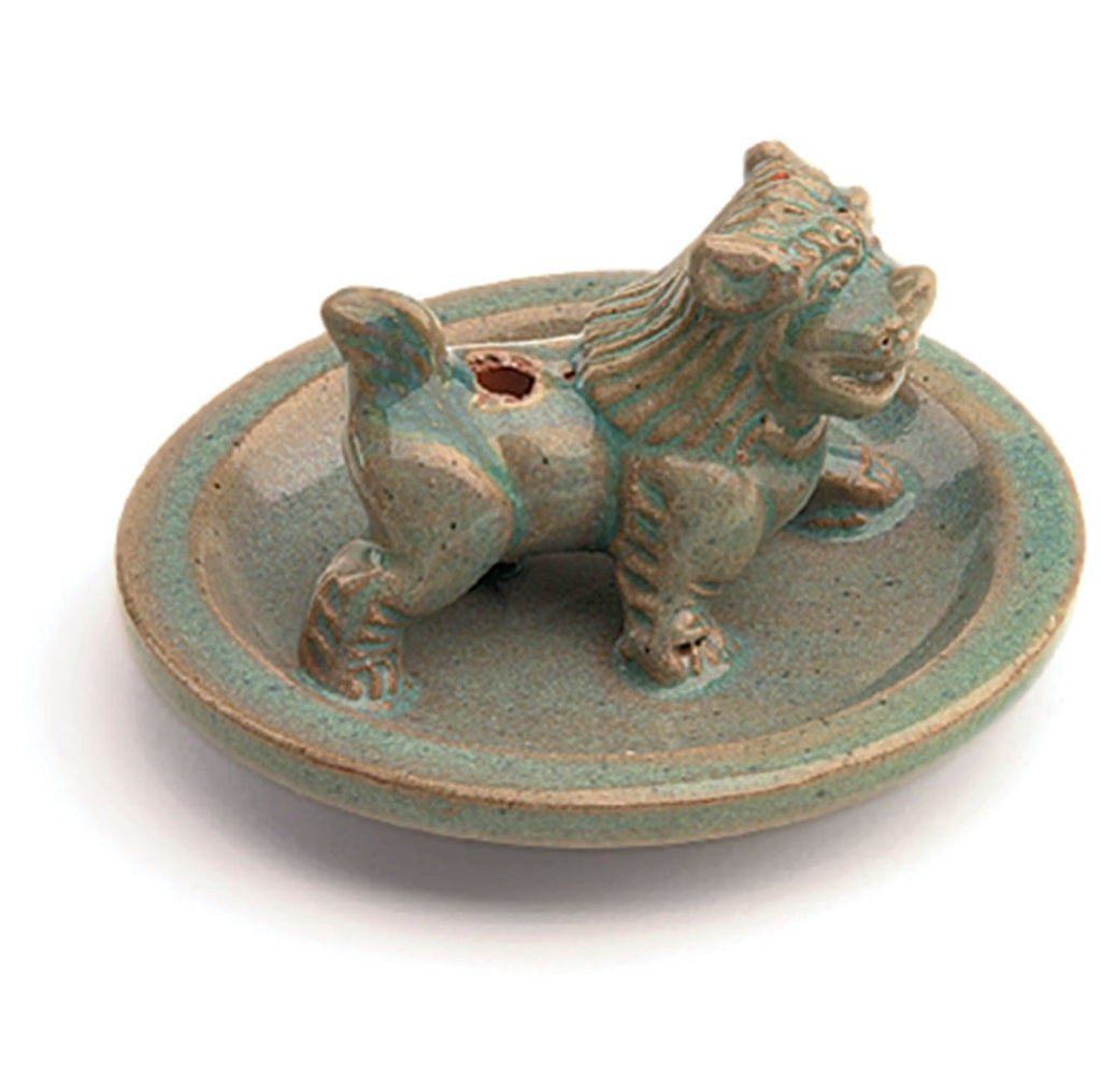 Incense Burner Glazed Snow Lion - Tibet Collection - TheHomeToGo