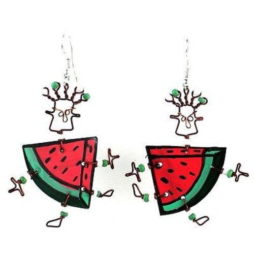 Dancing Girl Melon Slice Earrings - Creative Alternatives - TheHomeToGo