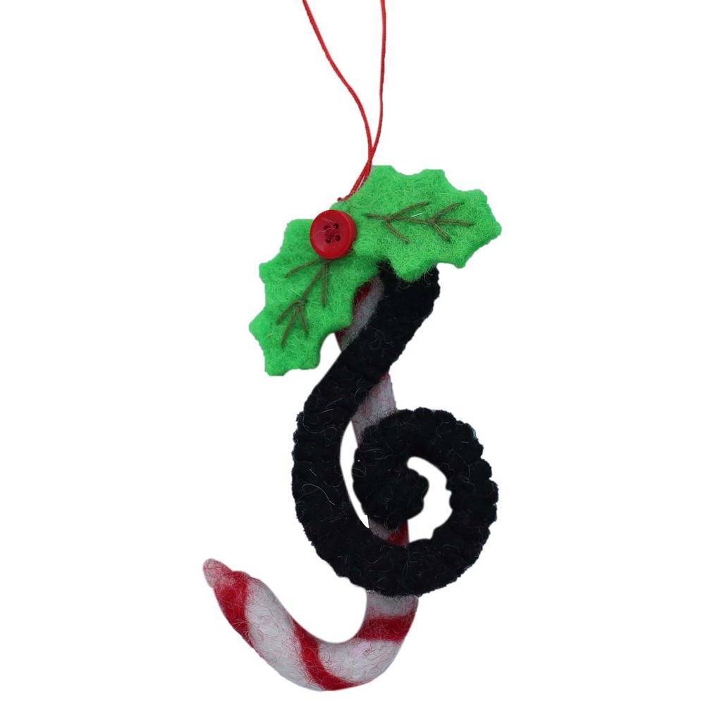 Treble Clef Felt Ornament - Global Groove (H) - TheHomeToGo