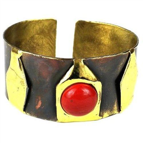 Red Jasper Brass Cuff - Brass Images (C) - TheHomeToGo