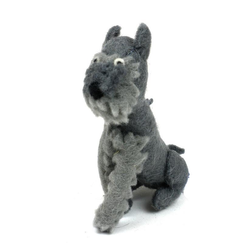 Felt Schnauzer Ornament - Silk Road Bazaar (O) - TheHomeToGo