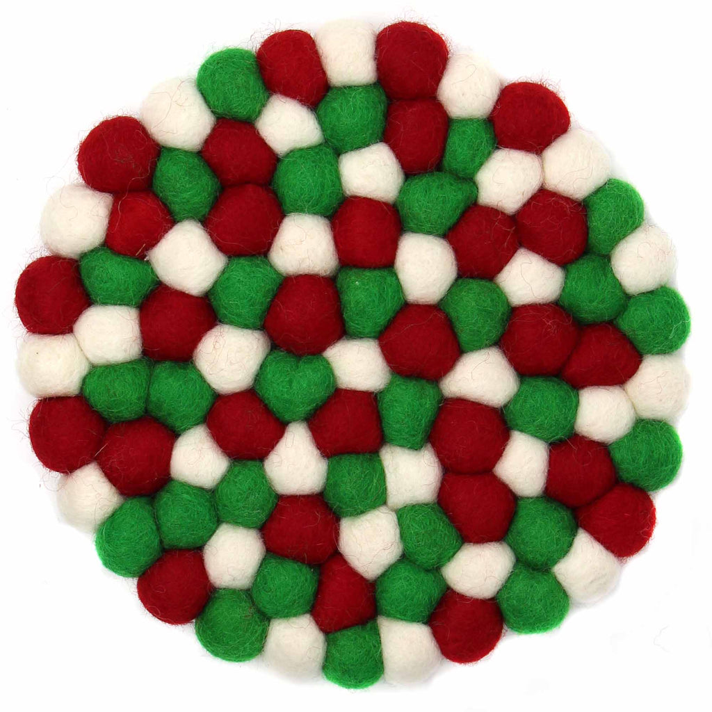 Multicolor Trivet- White Christmas - Global Groove (T) - TheHomeToGo