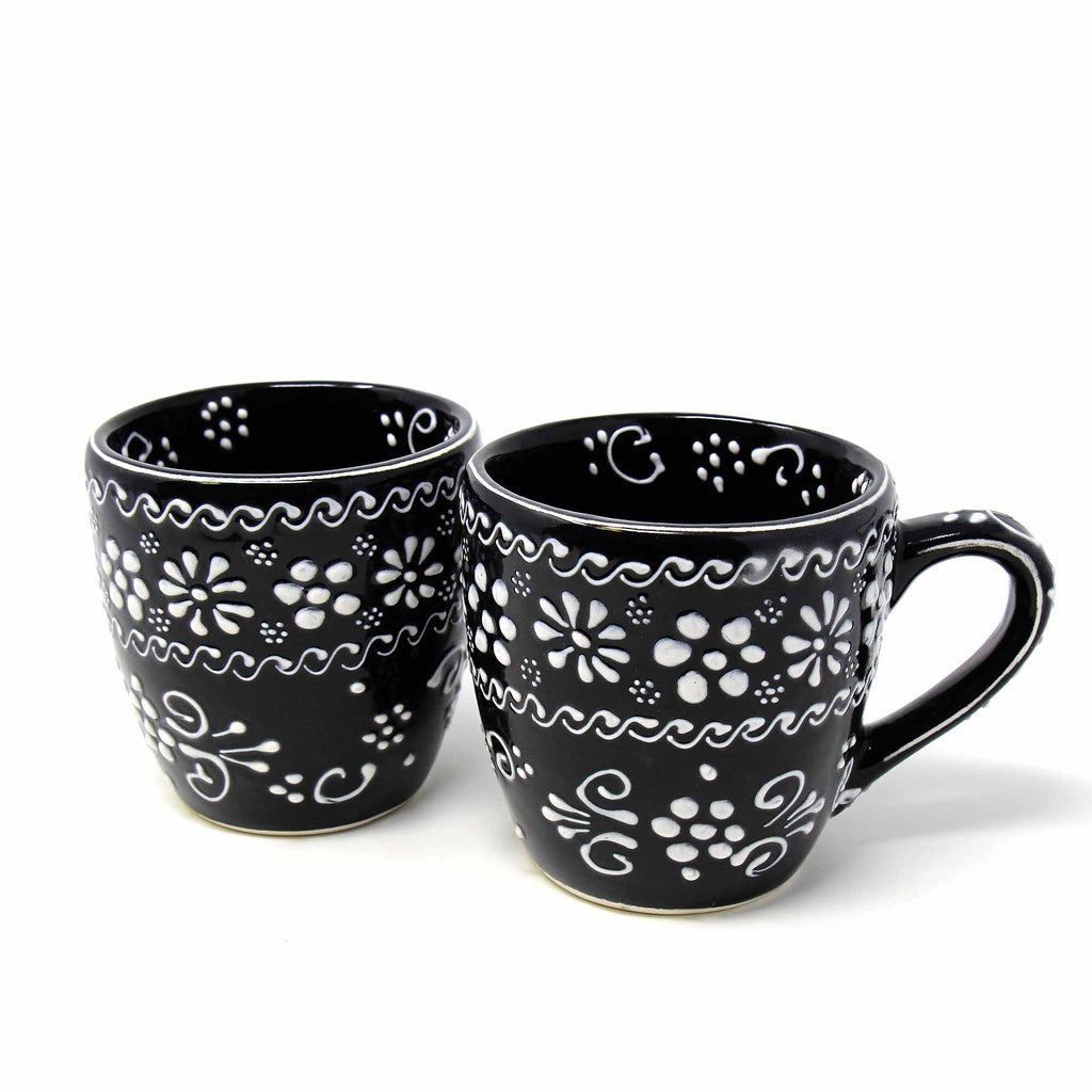 Encantada Handmade Pottery Set of Two Mugs, Ink - TheHomeToGo