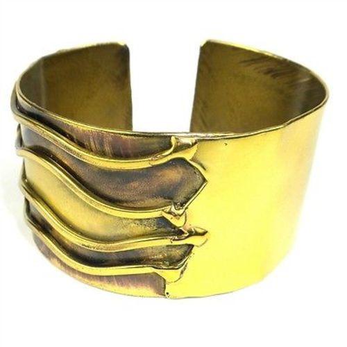 Waves Brass Cuff - Brass Images (C) - TheHomeToGo