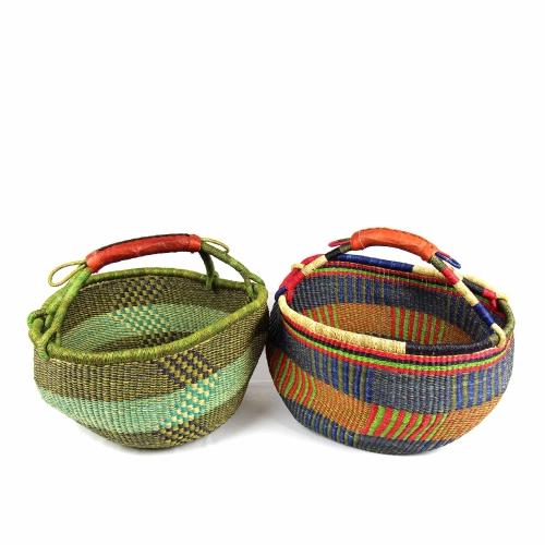 Bolga Market Basket, Large - Mixed Colors - TheHomeToGo