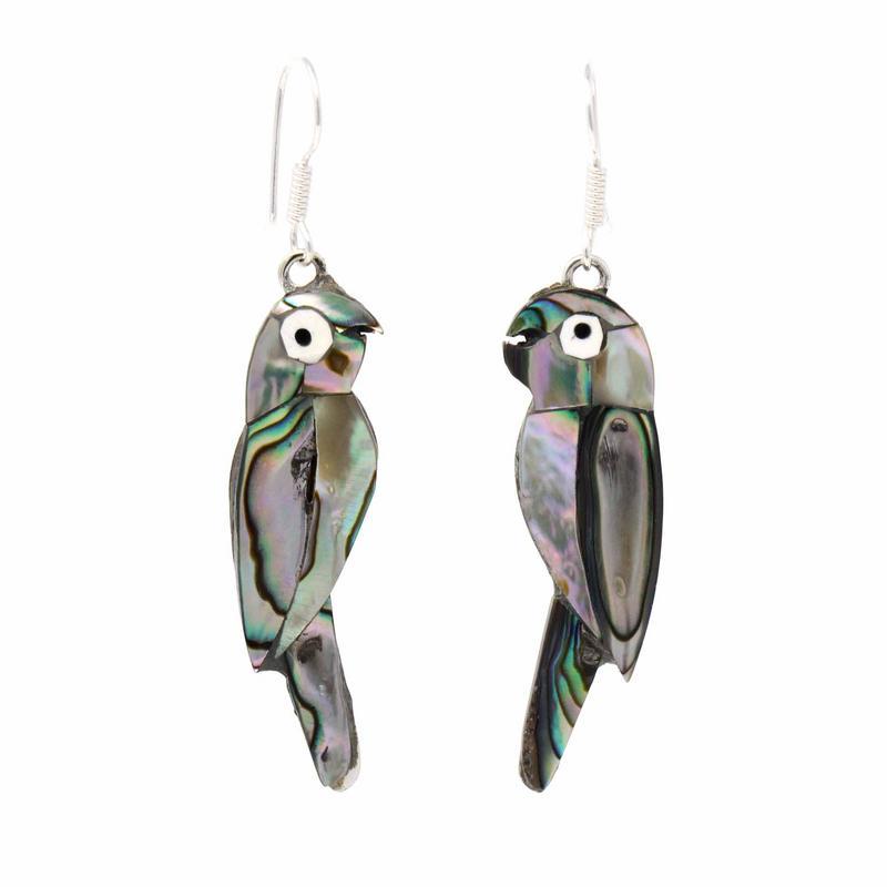 Earrings, Abalone Parrot - TheHomeToGo