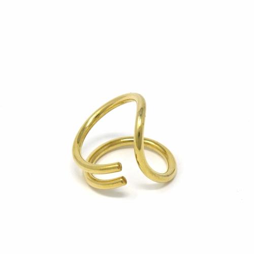 Ring: Brass Ribbon Wrap, Size 7 - TheHomeToGo