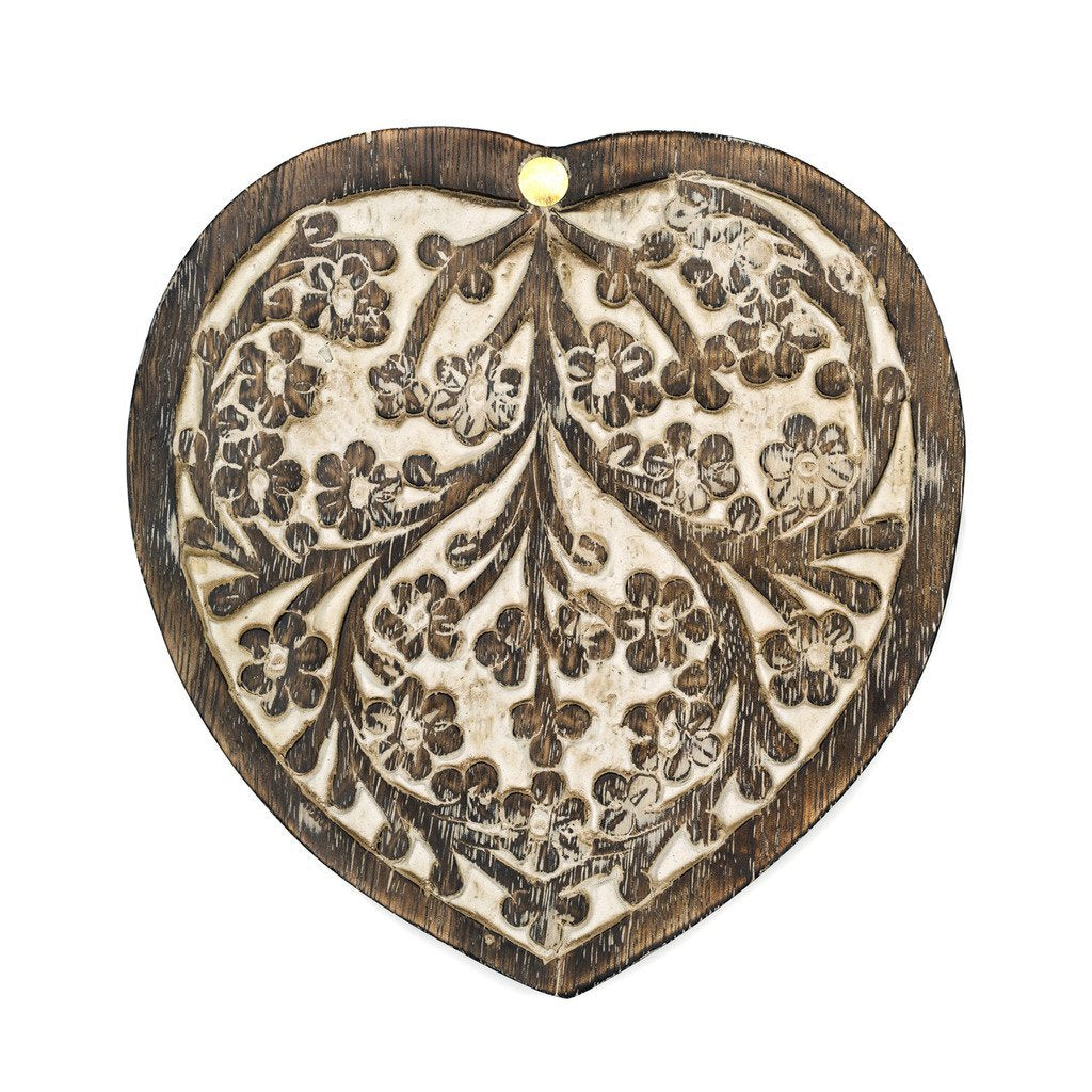 Antique Finish Wood Pivot Box - Heart - Matr Boomie (B) - TheHomeToGo