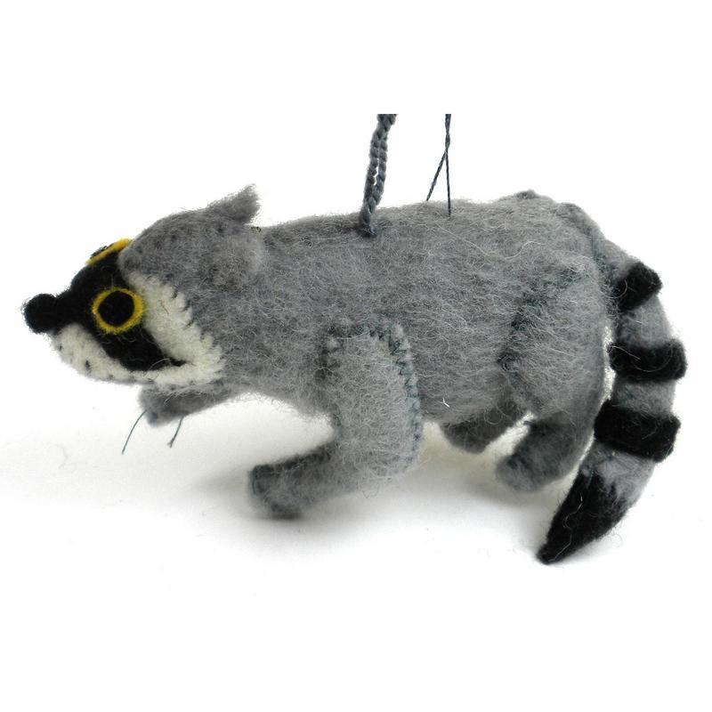 Felt Raccoon Ornament - Silk Road Bazaar (O) - TheHomeToGo