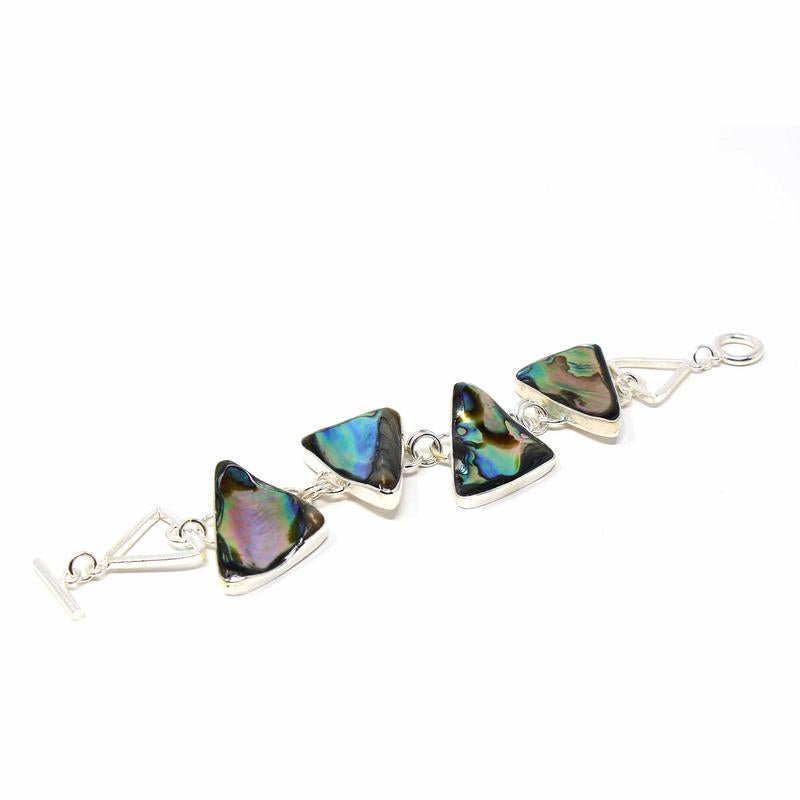 Bracelet, Abalone Triangle Link - TheHomeToGo