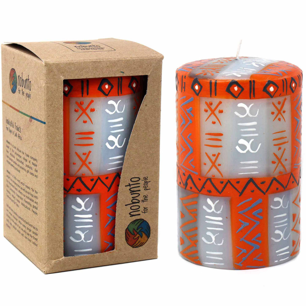 Hand Painted Candles in Kukomo Design (pillar) - Nobunto - TheHomeToGo