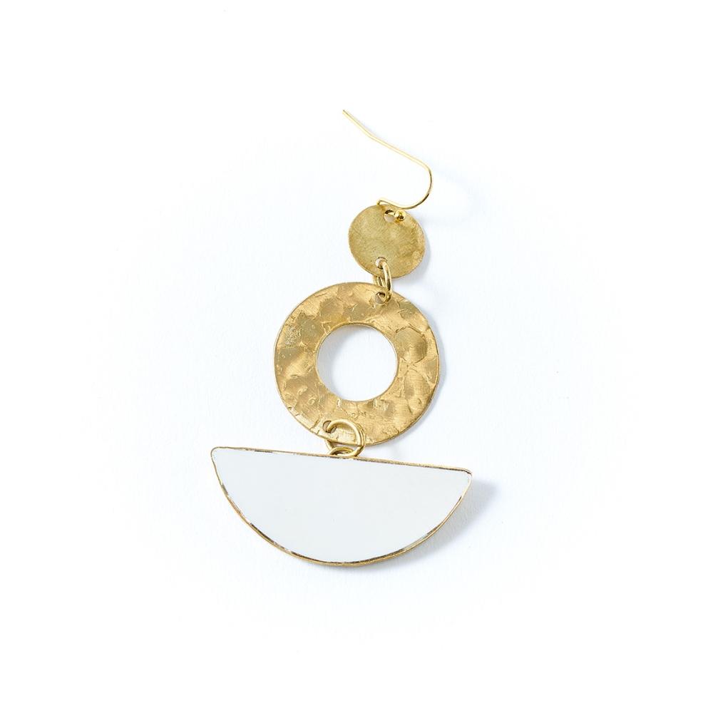 Ria Earrings - White Slice - Matr Boomie - TheHomeToGo