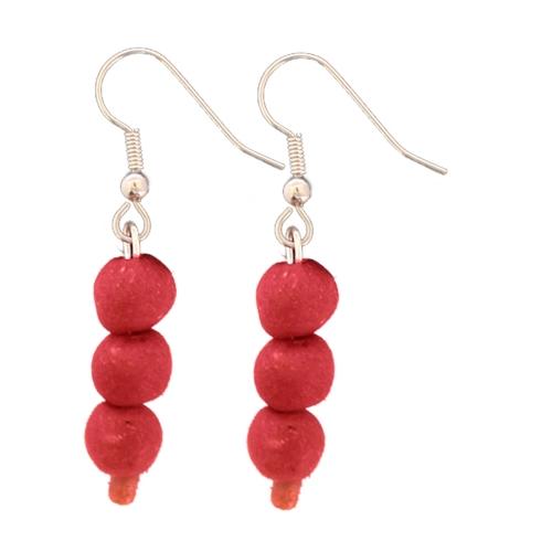 Recycled Glass Bead Earrings Poppy - Global Mamas - TheHomeToGo