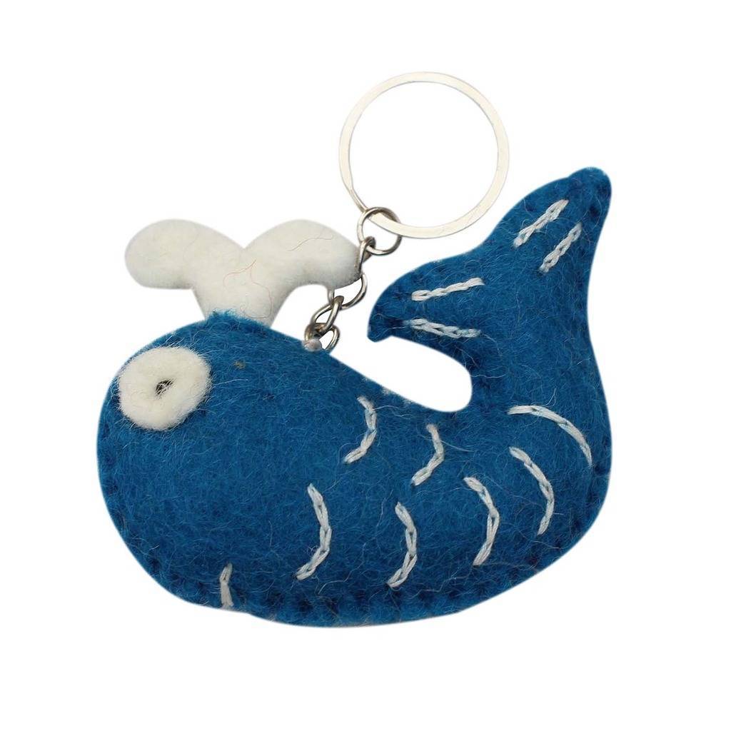 Felt Whale Key Chain - Global Groove (A) - TheHomeToGo