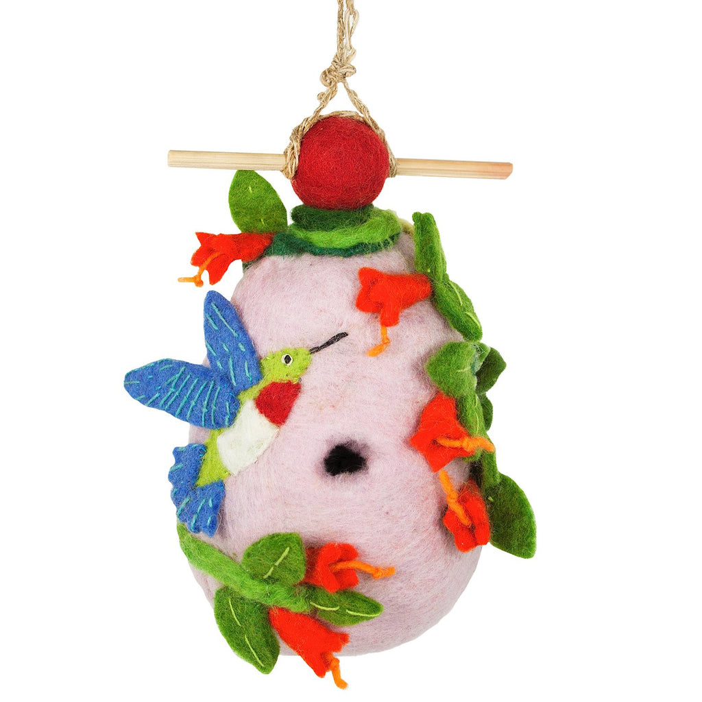 Felt Birdhouse - Hummingbird - Wild Woolies - TheHomeToGo