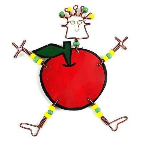 Handmade Dancing Girl Rosy Apple Pin - Creative Alternatives - TheHomeToGo