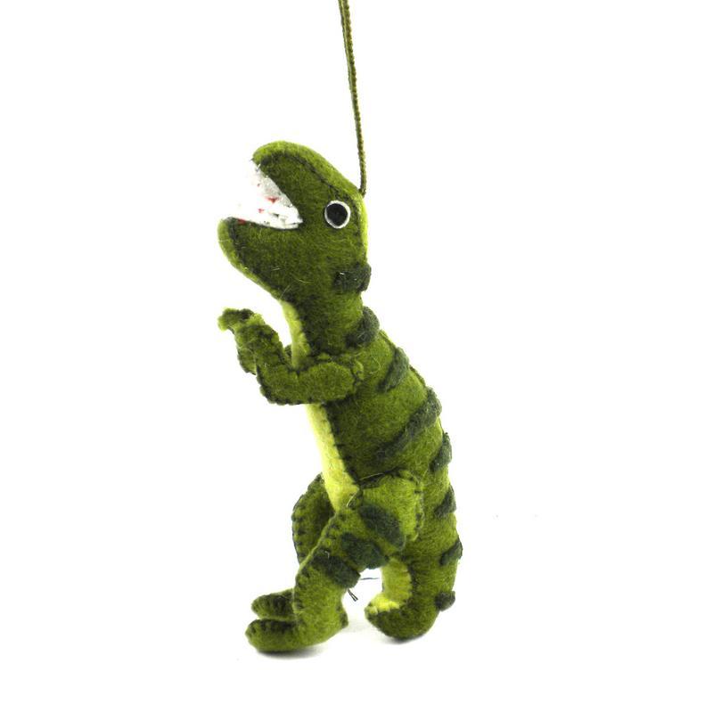 Felt Green T-Rex Ornament - Silk Road Bazaar (O) - TheHomeToGo