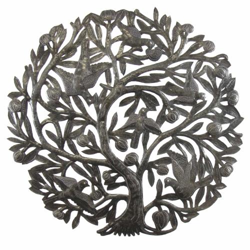 Tree of Life with Buds 24-inch Metal Wall Art - Croix des Bouquets - TheHomeToGo