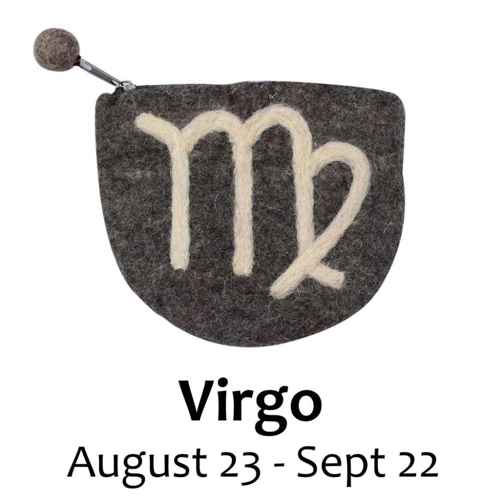 Felt Virgo Zodiac Coin Purse - Global Groove - TheHomeToGo