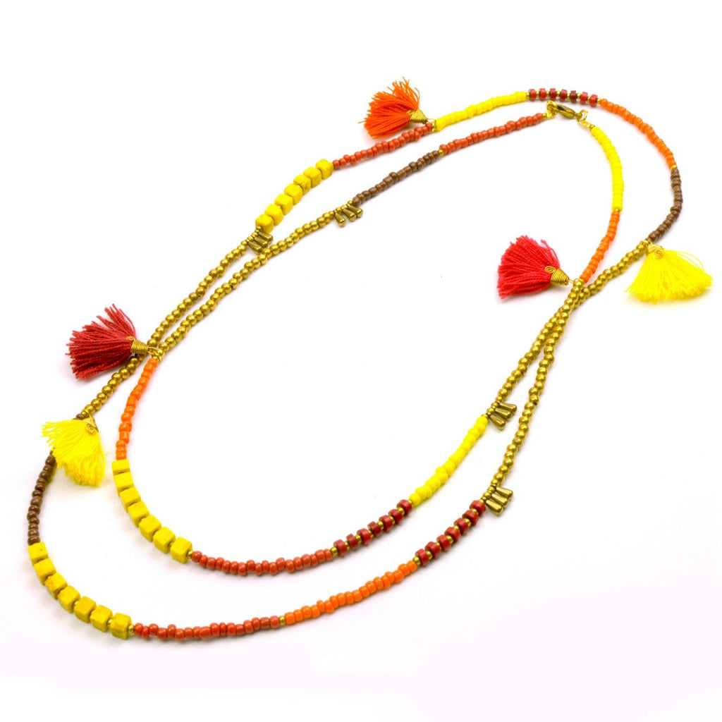 Kerala 3-in-1 Necklace Fire - Global Groove (J) - TheHomeToGo