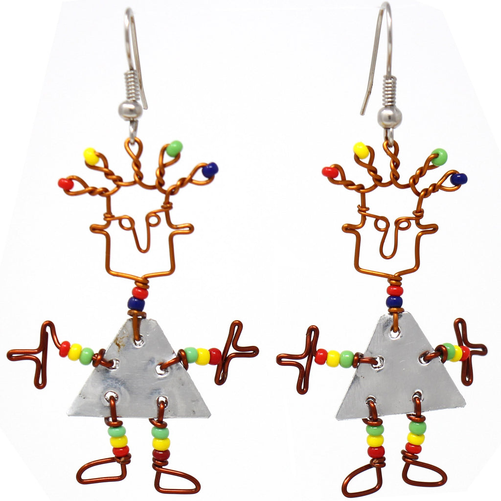 Tin Dancing Girl Earrings - Creative Alternatives - TheHomeToGo