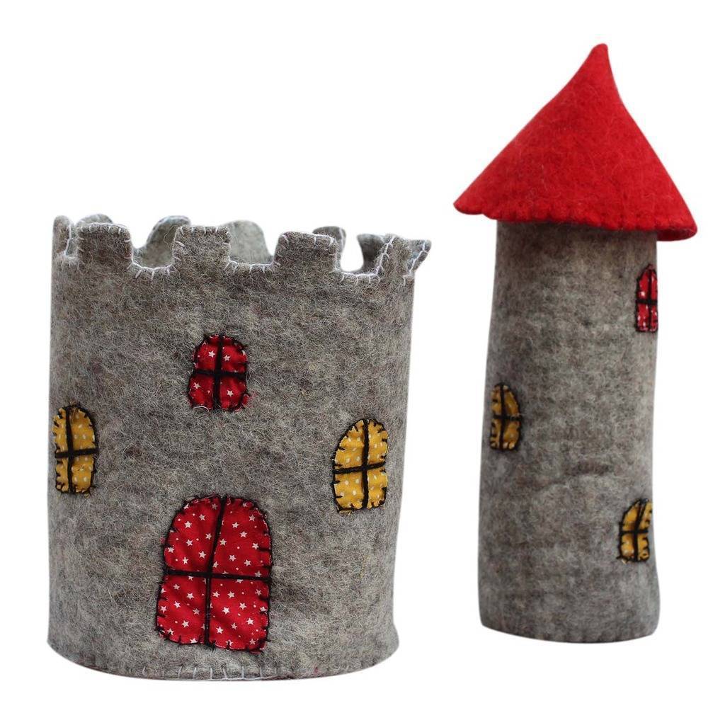 Large Felt Castle with Red Roof - Global Groove - TheHomeToGo