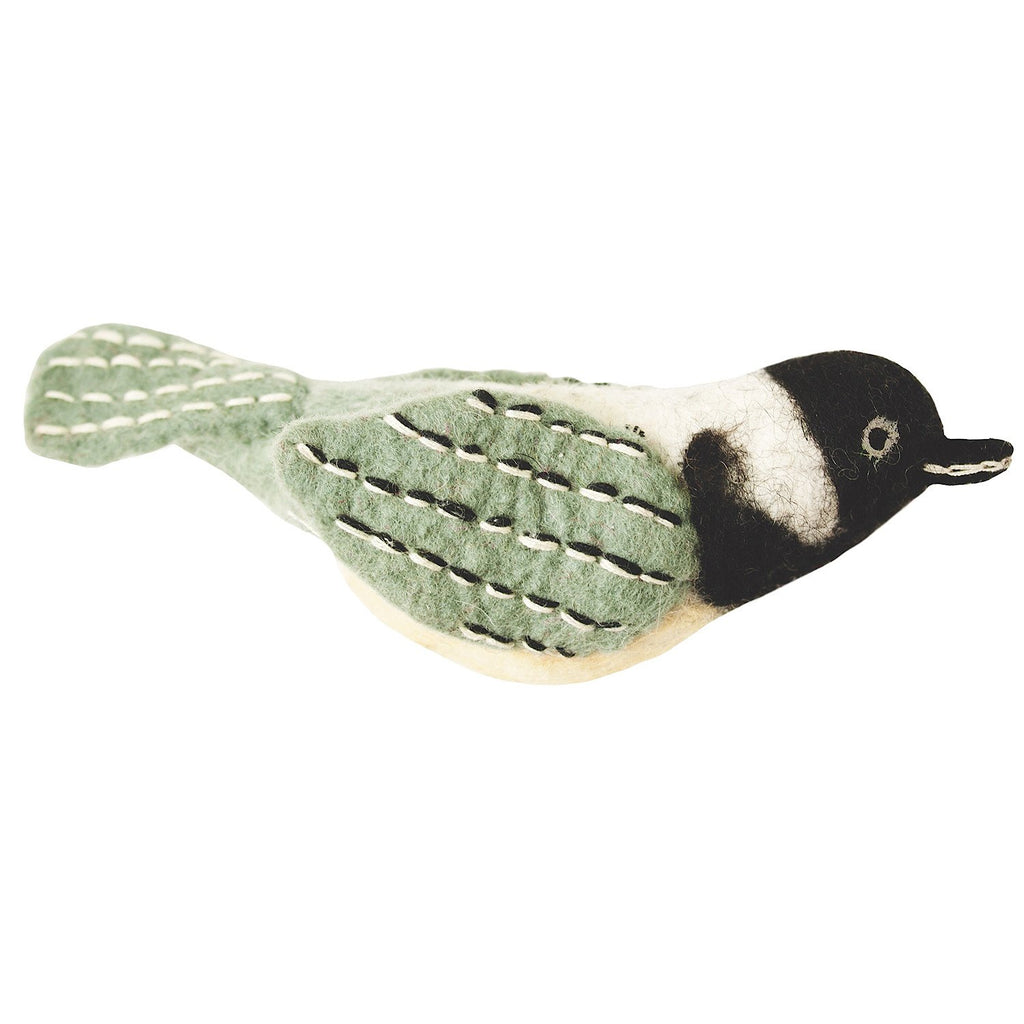 Felt Bird Garden Ornament - Chickadee - Wild Woolies (G) - TheHomeToGo