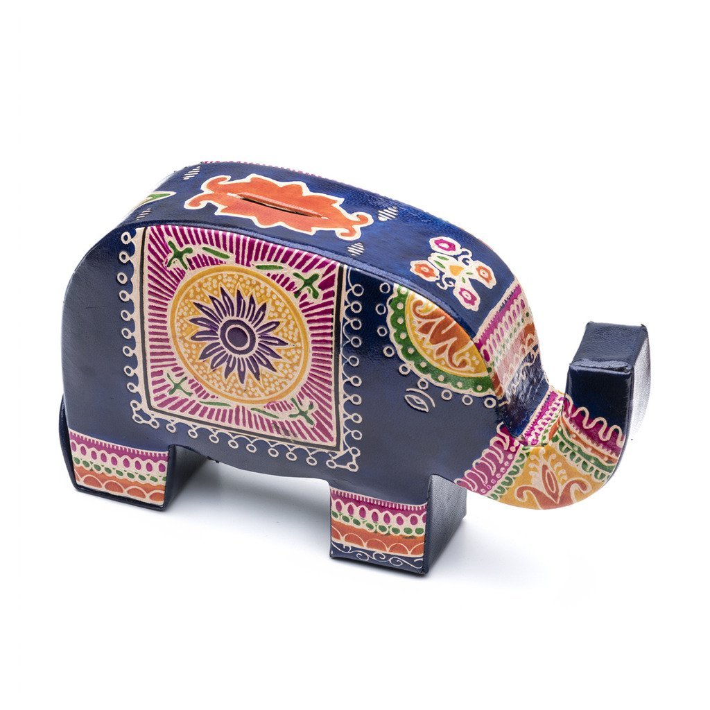 Leather Elephant Coin Bank - Matr Boomie - TheHomeToGo