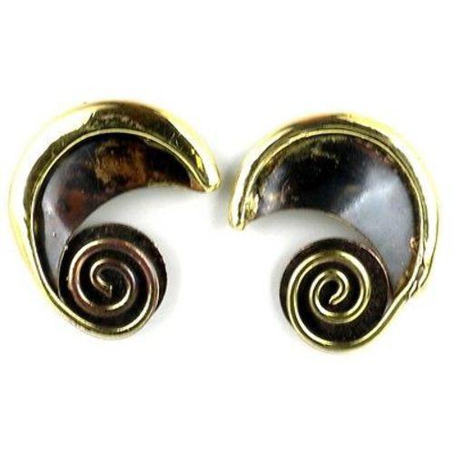 Evolution Brass Post Earrings - Brass Images (N) - TheHomeToGo