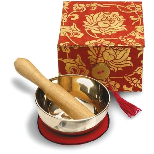 Meditation Bowl Box: 3'' Red Lotus - DZI (Meditation) - TheHomeToGo