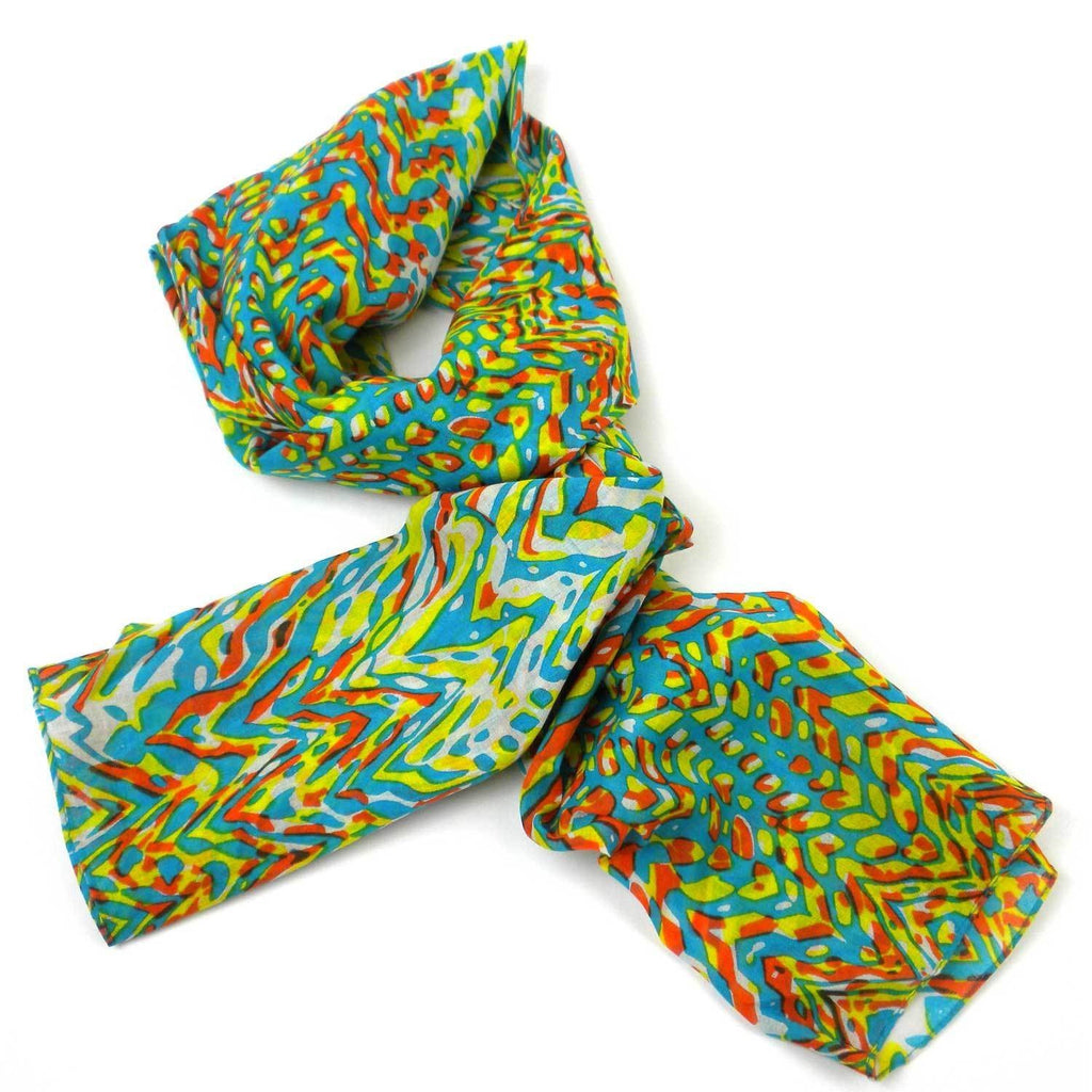 Bright Abstract Cotton Scarf - Asha Handicrafts - TheHomeToGo