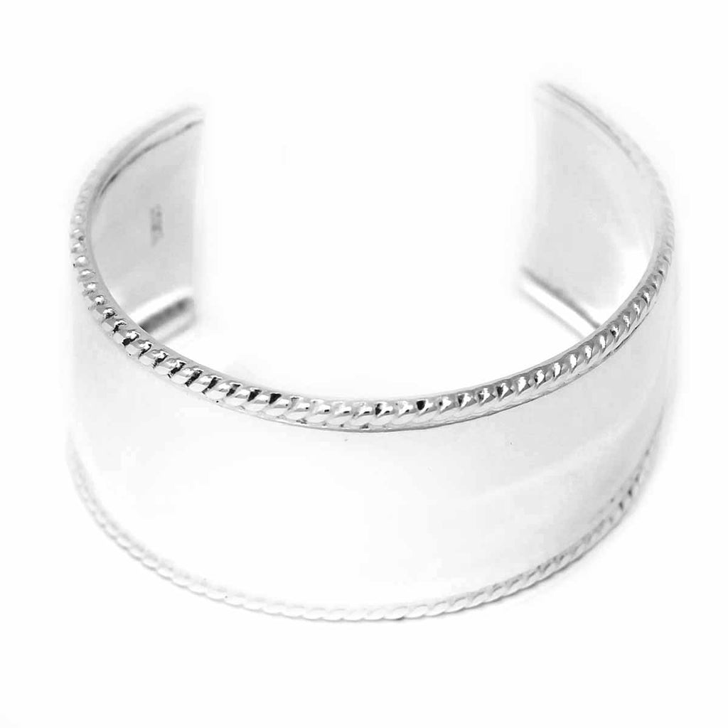 Silver Overlay Cuff  Smooth Design - Artisana - TheHomeToGo