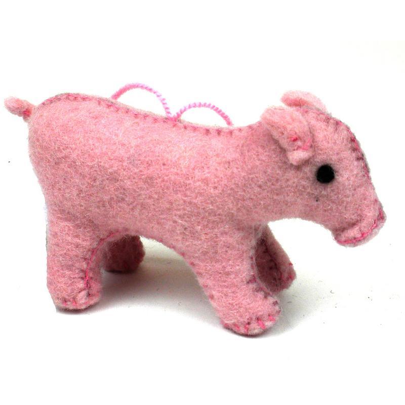 Felt Pig Ornament - Silk Road Bazaar (O) - TheHomeToGo