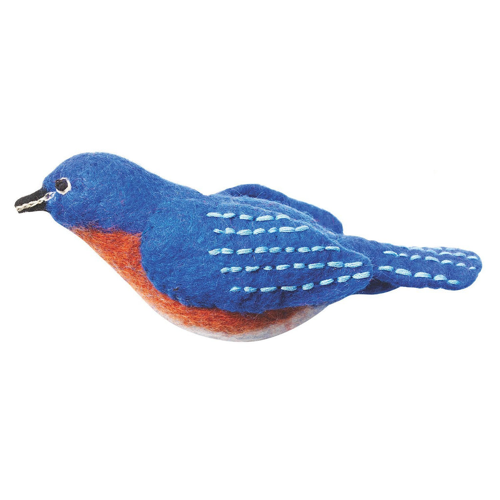 Felt Bird Garden Ornament -  Bluebird - Wild Woolies (G) - TheHomeToGo