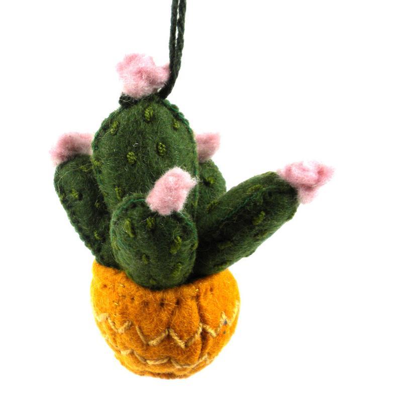 Felt Prickly Pear Ornament - Silk Road Bazaar (O) - TheHomeToGo