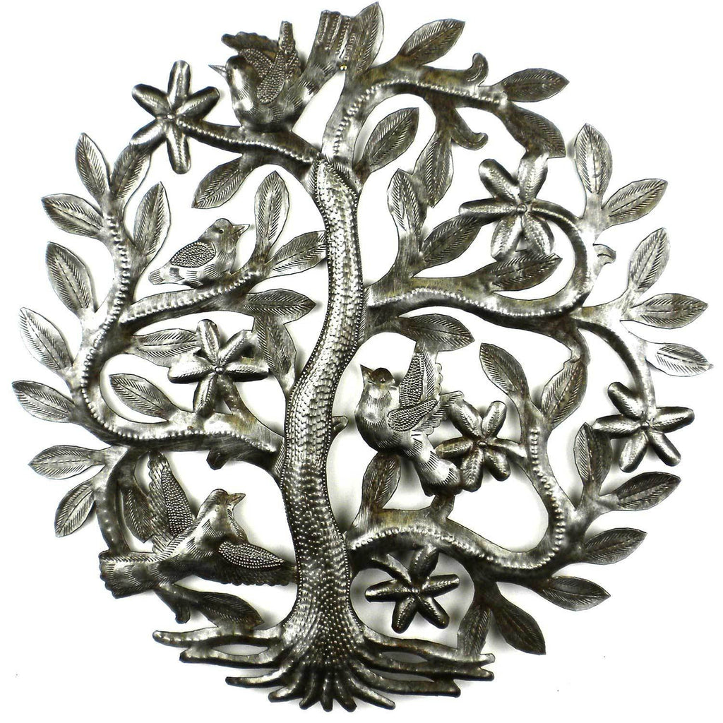 14 inch Tree of Life with Birds Wall Art - Croix des Bouquets - TheHomeToGo