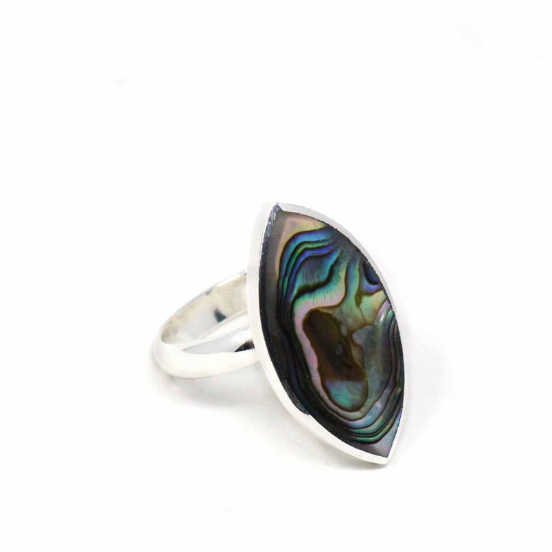 Ring, Abalone and Silver Ellipse - TheHomeToGo