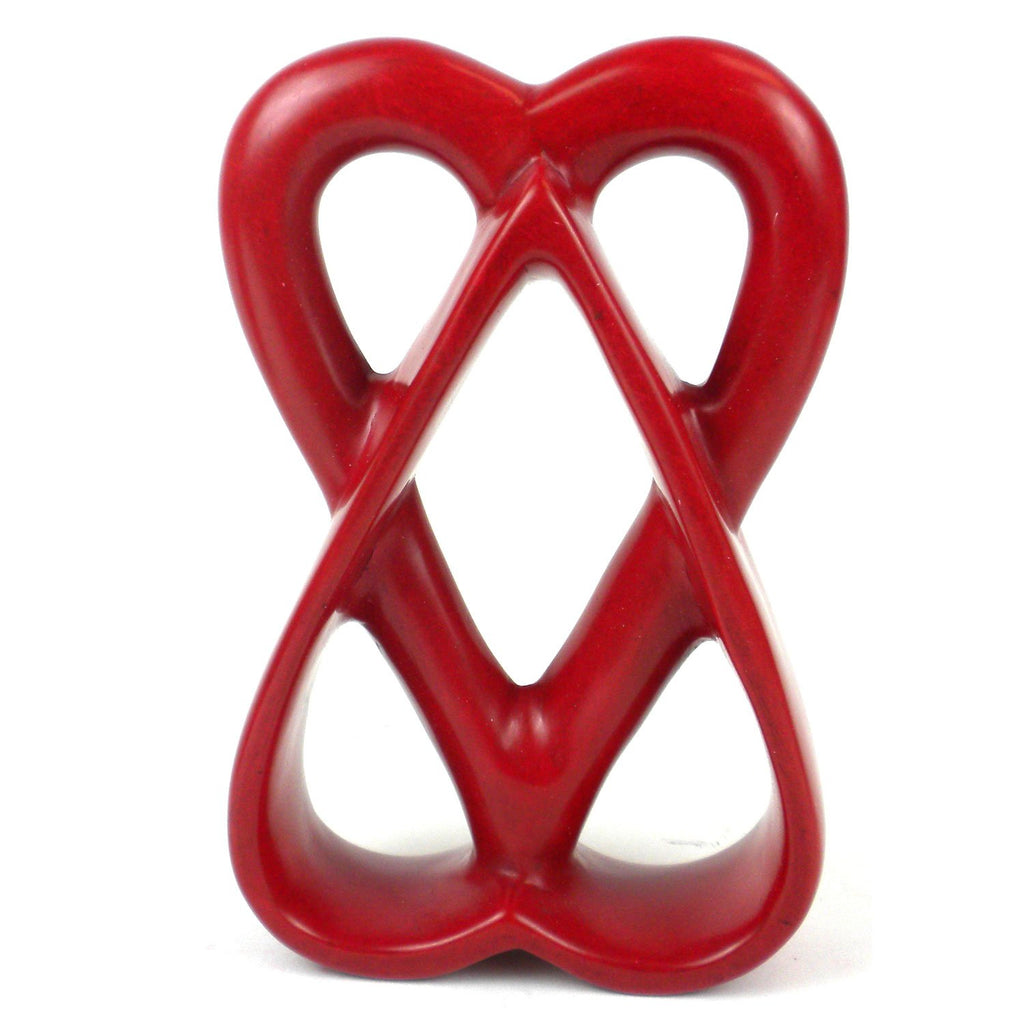 Double Heart 6 inch Red - TheHomeToGo