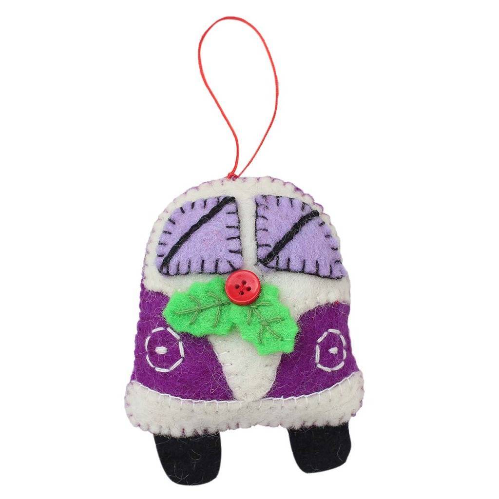 Purple Van Felt Ornament - Global Groove (H) - TheHomeToGo