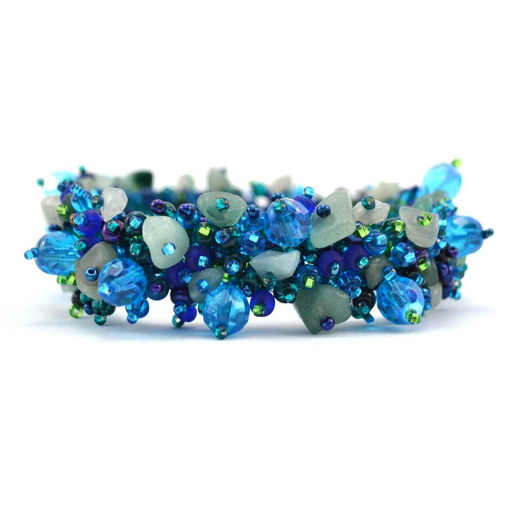 Magnetic Stone Caterpillar Bracelet Blue - Lucias Imports (J) - TheHomeToGo