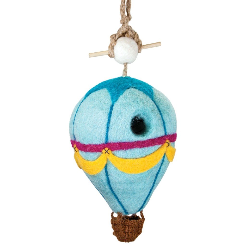 Felt Birdhouse - Hot Air Balloon - Wild Woolies - TheHomeToGo