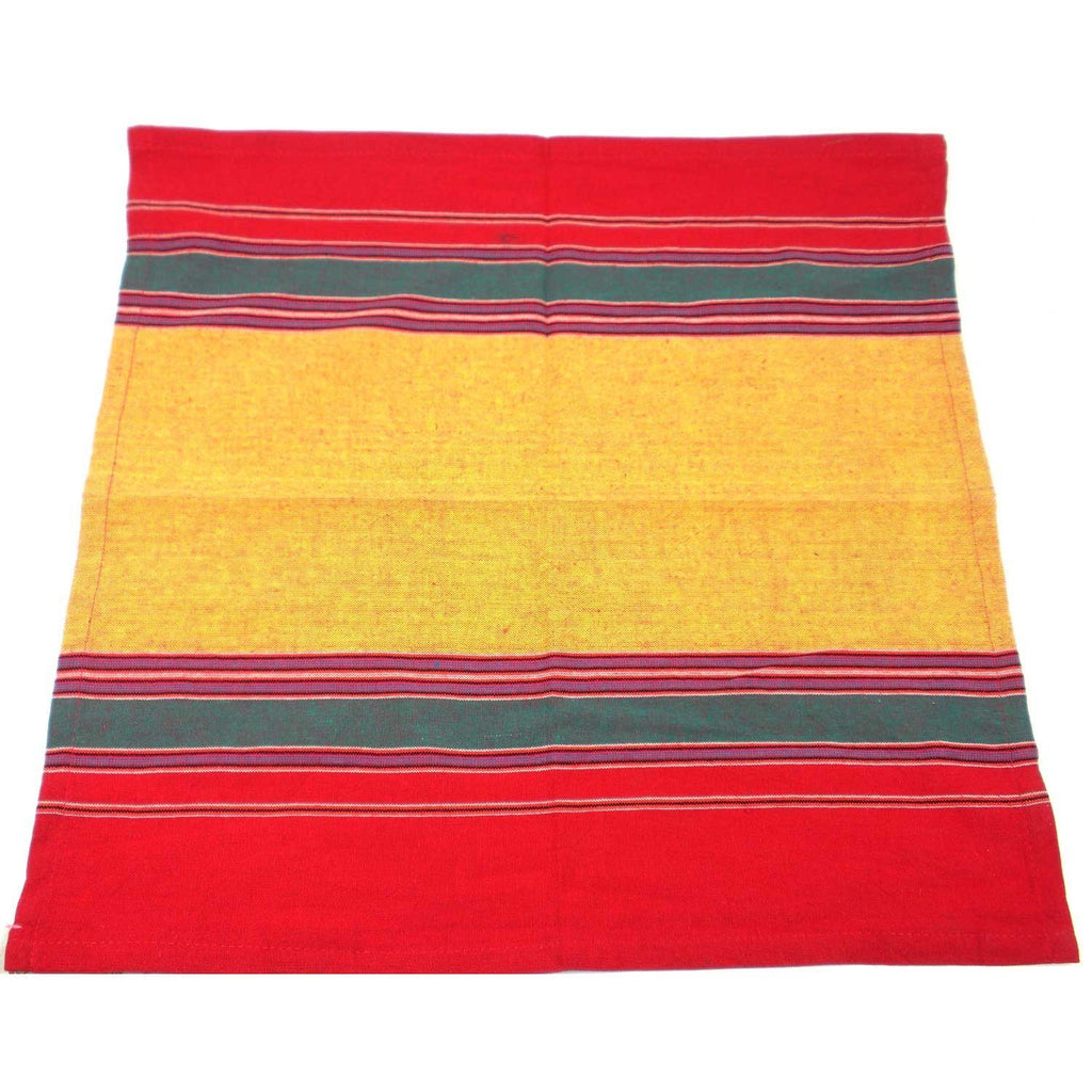 Cotton Napkin in Yellow, Green and Red - Jeevankala (L) - TheHomeToGo