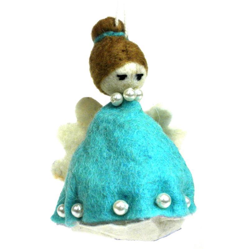 Felt Magic Fairy Ornament - Blue - Silk Road Bazaar (O) - TheHomeToGo