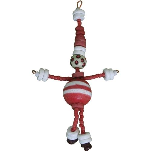 Recycled Glass Bead Santa Ornament - Global Mamas (H) - TheHomeToGo