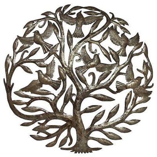 Steel Drum Art - 24 inch Tree of Life - Croix des Bouquets - TheHomeToGo