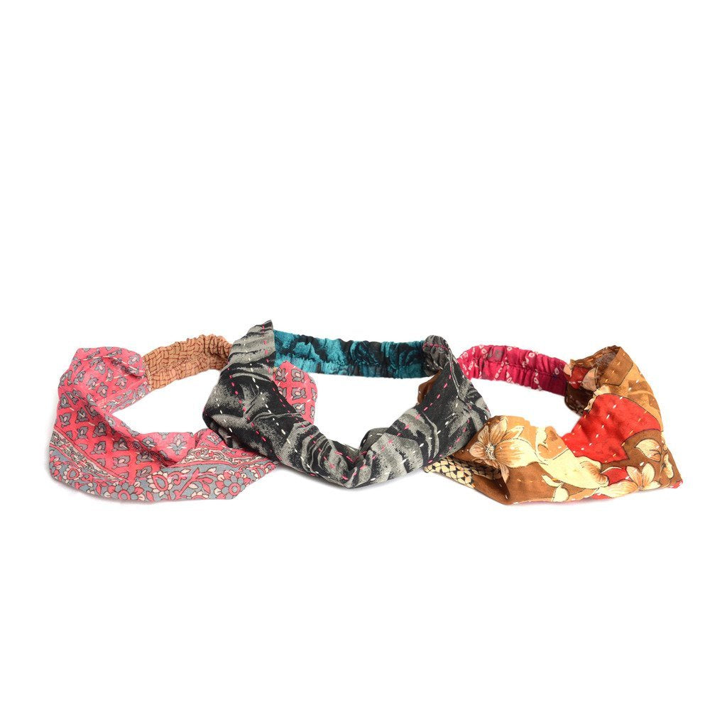 Kantha Sari Headband - Assorted - Matr Boomie (A) - TheHomeToGo