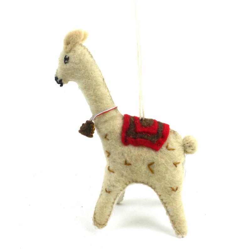 Felt Llama Ornament - Silk Road Bazaar (O) - TheHomeToGo