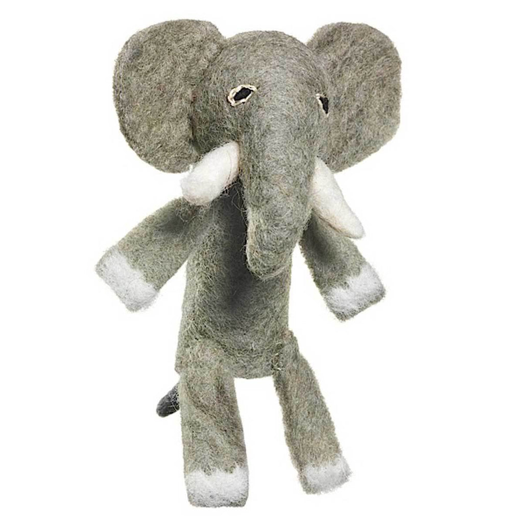 Woolie Finger Puppet - Elephant - Wild Woolies (T) - TheHomeToGo